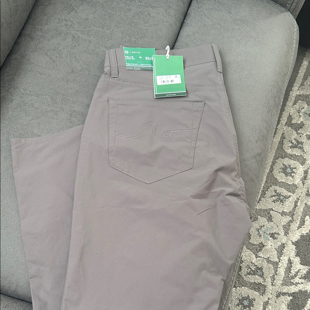 AG Men's Gray Golf Pants Tellis
